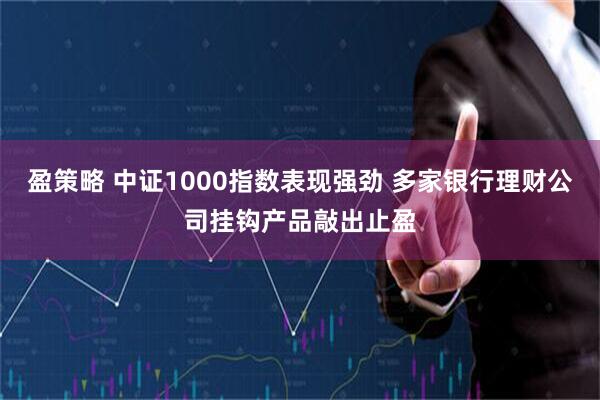 盈策略 中证1000指数表现强劲 多家银行理财公司挂钩产品敲出止盈