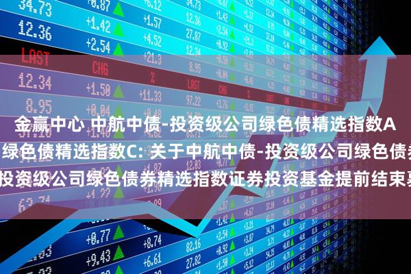 金赢中心 中航中债-投资级公司绿色债精选指数A,中航中债-投资级公司绿色债精选指数C: 关于中航中债-投资级公司绿色债券精选指数证券投资基金提前结束募集的公告